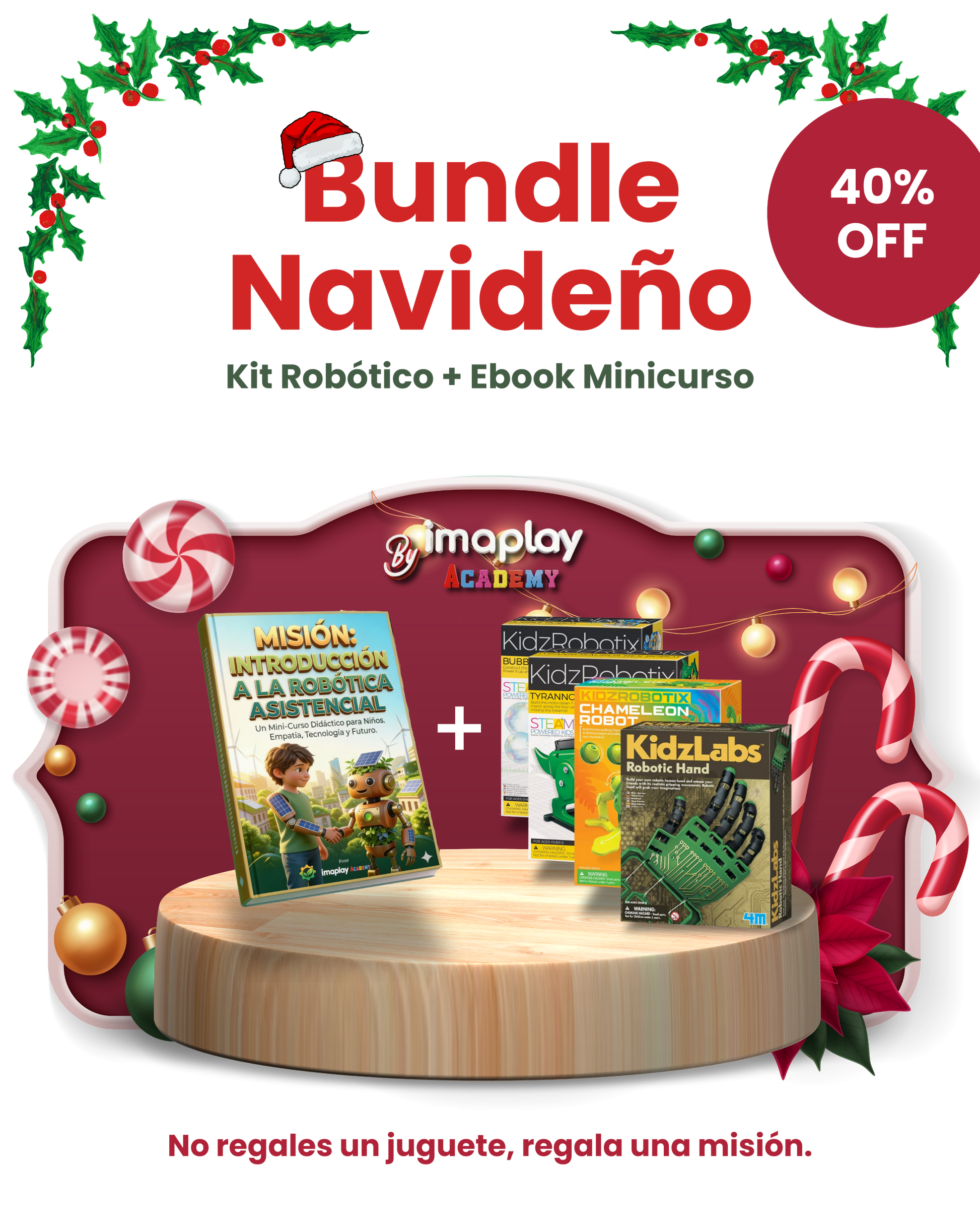 Bundle: Mano Robótica + Ebook MiniCurso para Niños - Imaplay Academy.